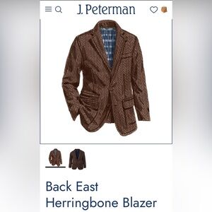 J. Peterman East Herringbone Blazer (NEW)